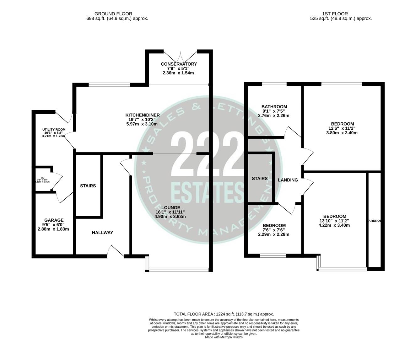 Floorplan for Ruskin Avenue, Warrington