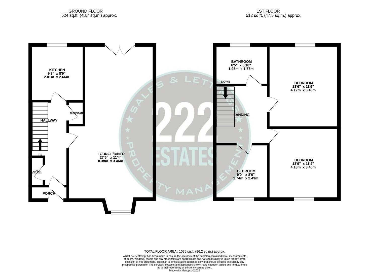 Floorplan for Sheffield Close, Great Sankey, Warrington