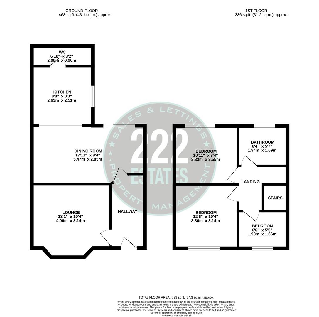 Floorplan for Parr Street, Warrington