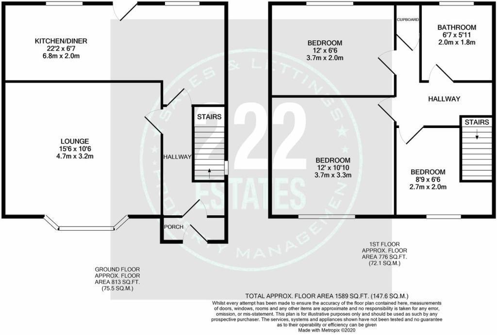 Floorplan for Buttermere Avenue, Warrington