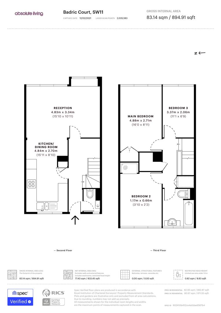 Floorplan for Yelverton Road, Battersea