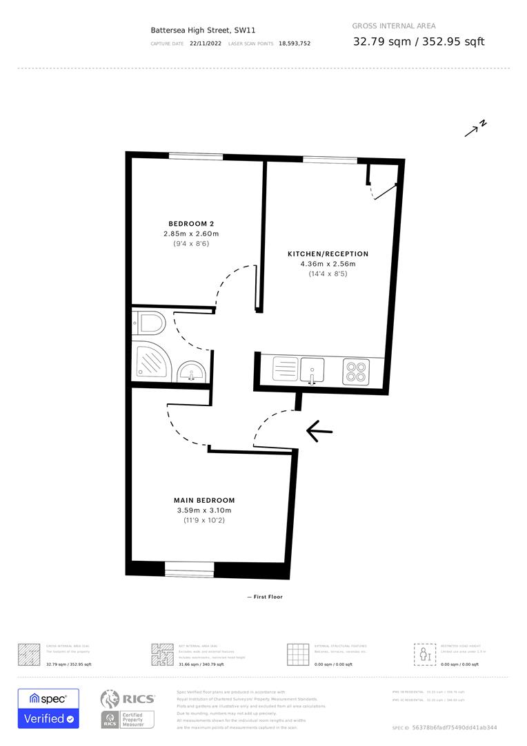 Floorplan for Battersea High Street, Battersea Village, Clapham Junction