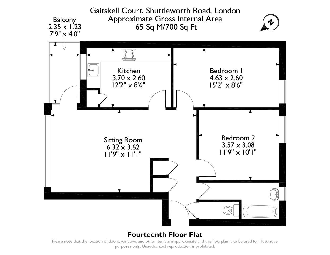 Floorplan for Shuttleworth Road, Clapham Junction
