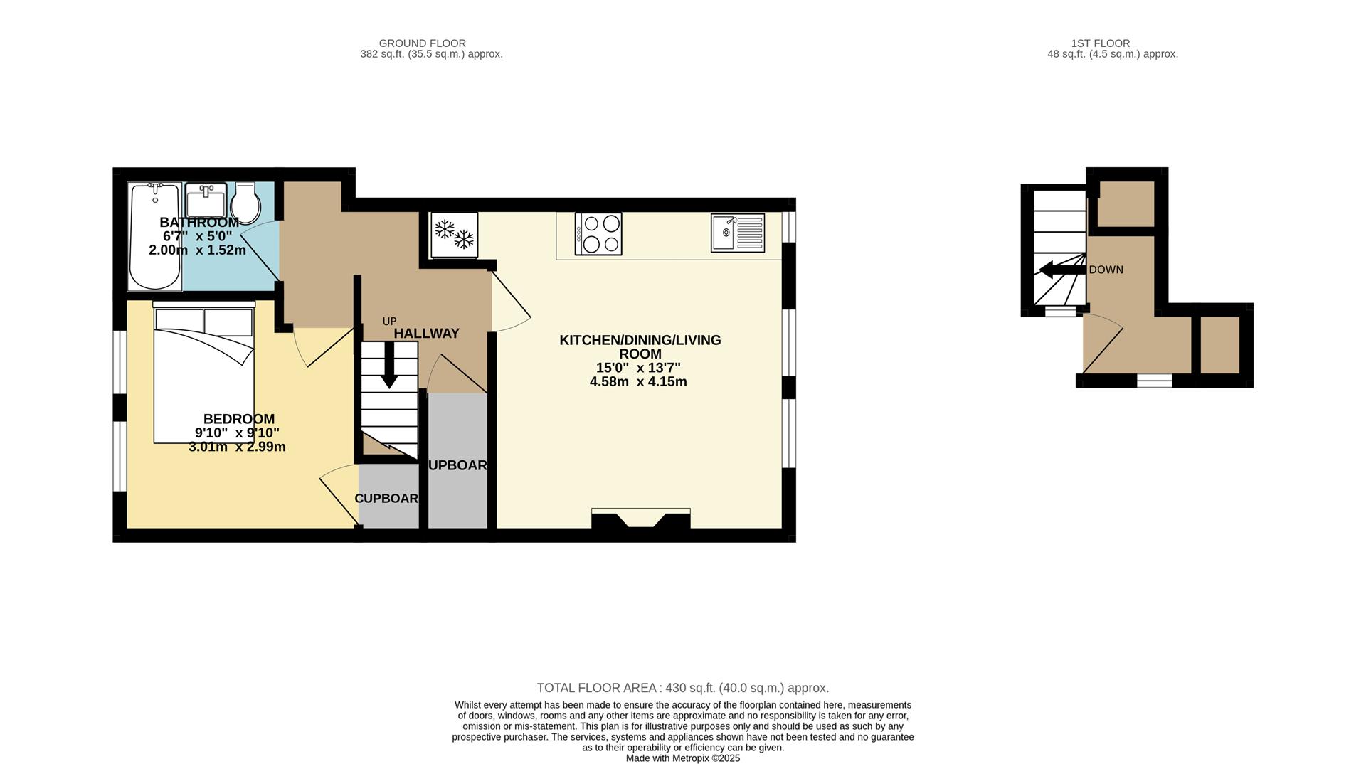 Floorplan for Tooting Bec Gardens, Streatham