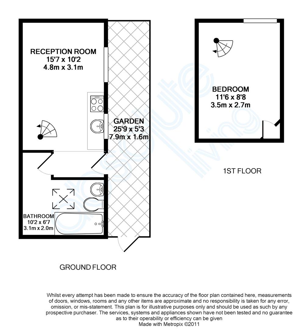 Floorplan for Webb's Road, Battersea, Between The Commons