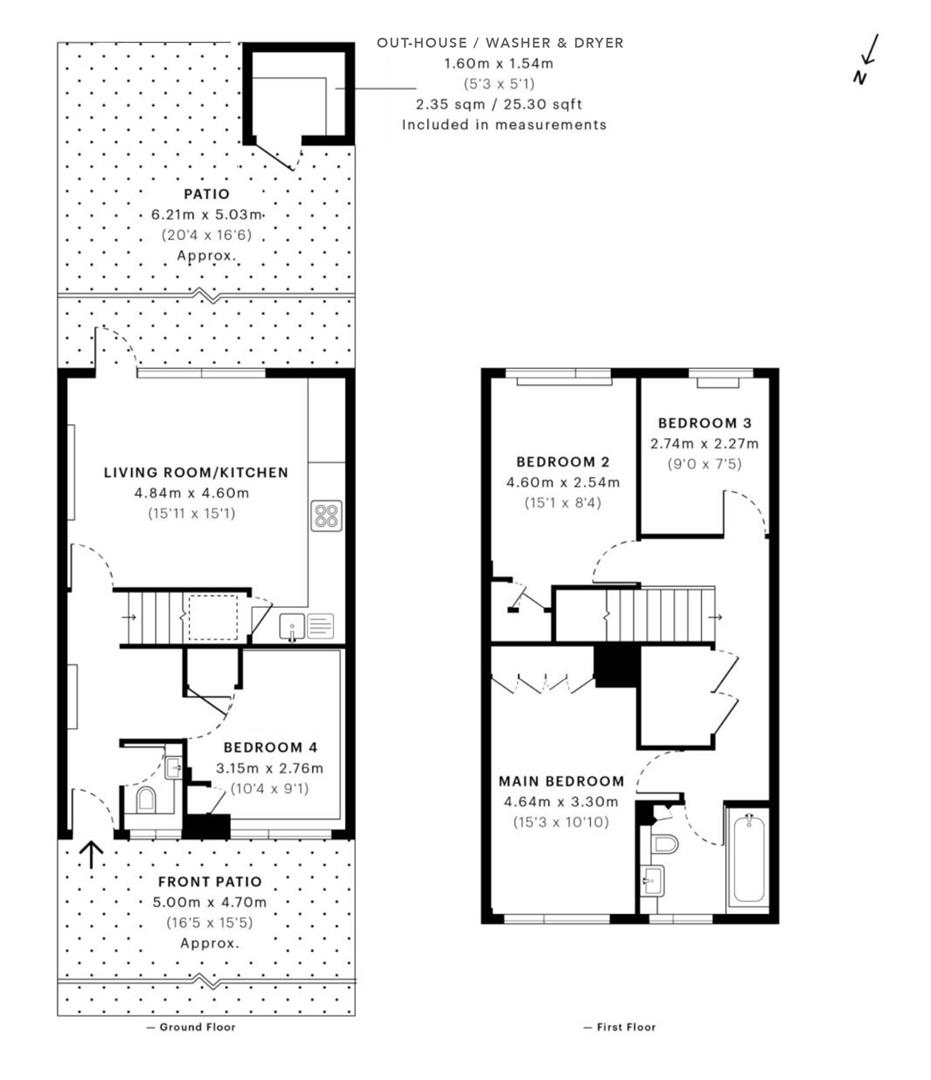 Floorplan for Surrey Lane, Battersea Square