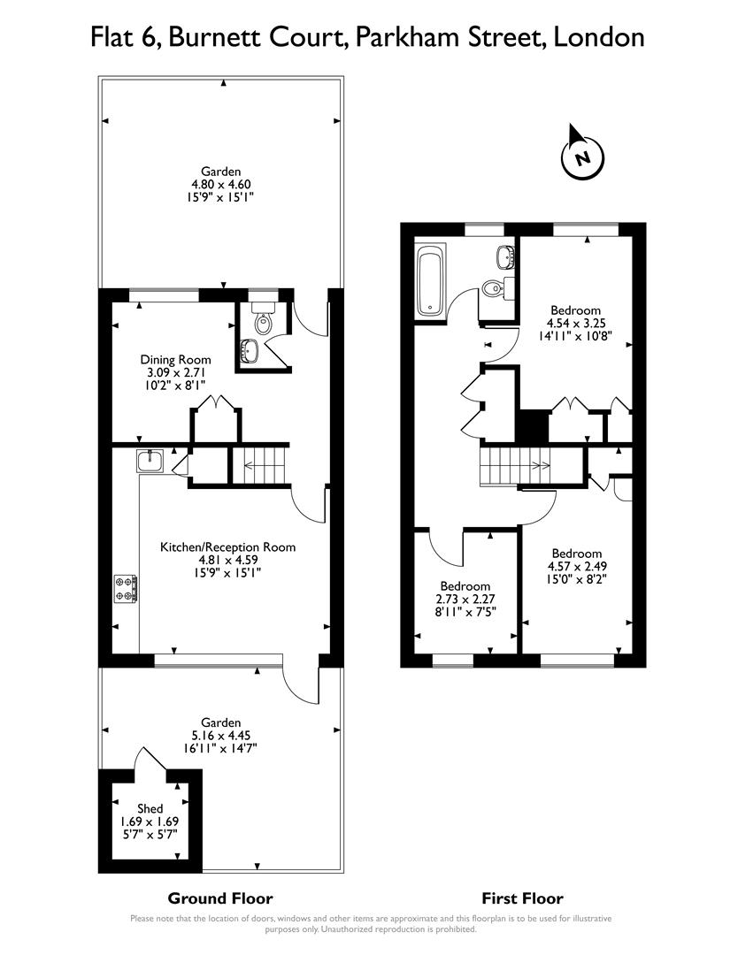 Floorplan for Parkham Street, Battersea Square