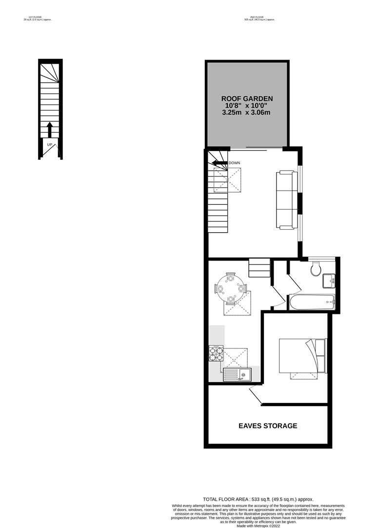 Floorplan for Bickley Street, Tooting Broadway