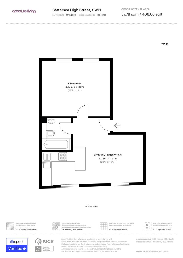 Floorplan for Battersea High Street, Clapham Junction