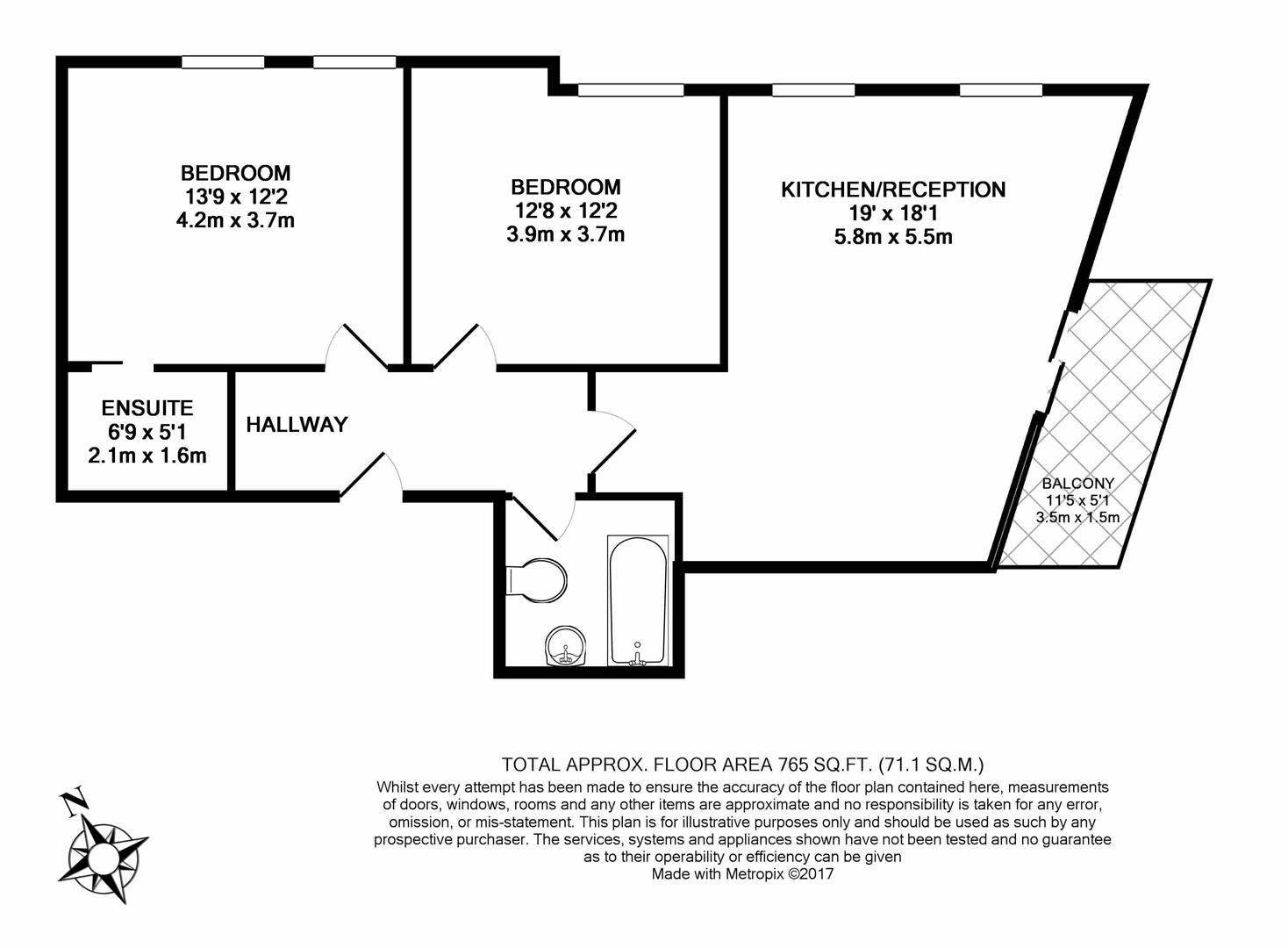 Floorplan for Amesbury Avenue, Streatham Hill