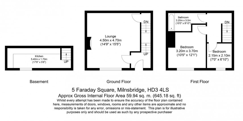Floorplan for Faraday Square, Milnsbridge, Huddersfield