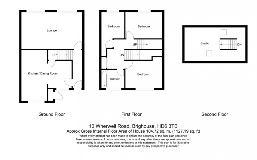 Floorplan for Wherwell Road, Brighouse, Huddersfield