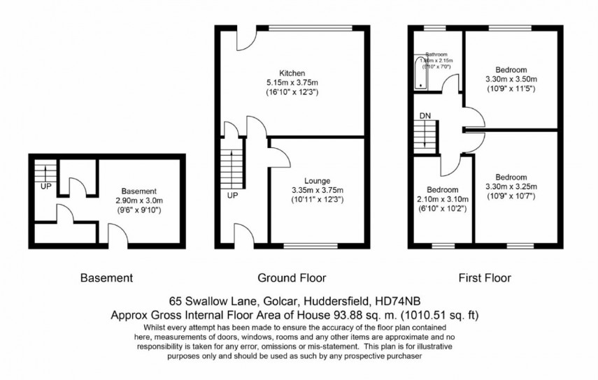 Floorplan for Swallow Lane, Golcar, Huddersfield