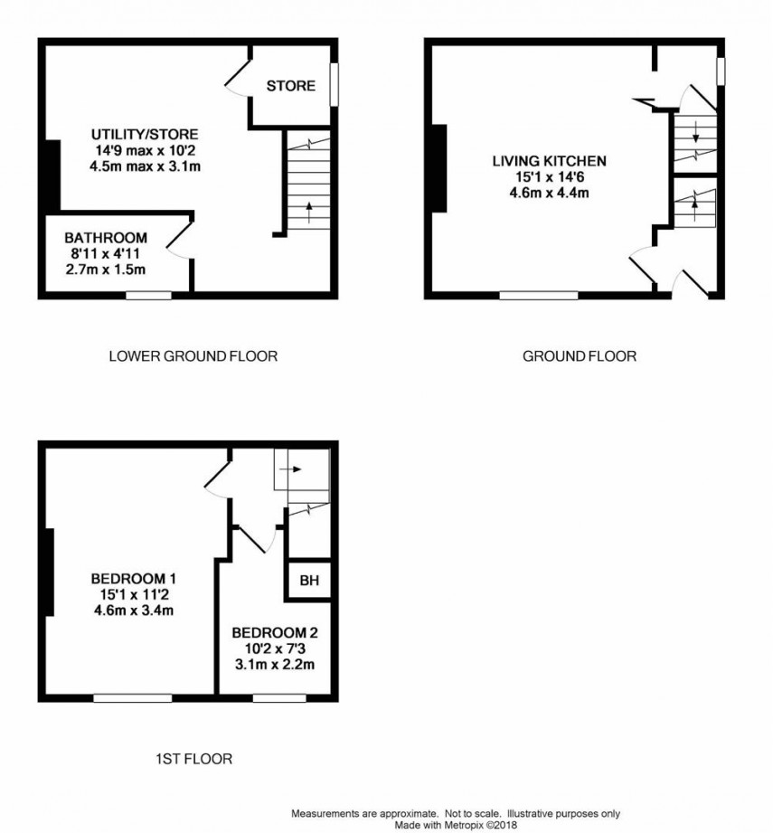 Floorplan for College Street, Crosland Moor, Huddersfield