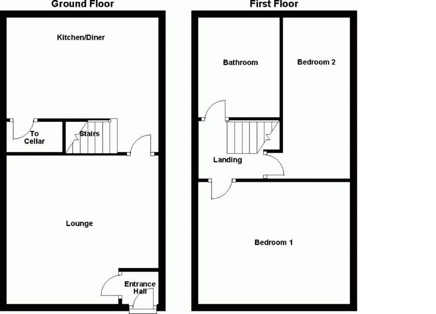 Floorplan for Spring Street, Marsden, Huddersfield