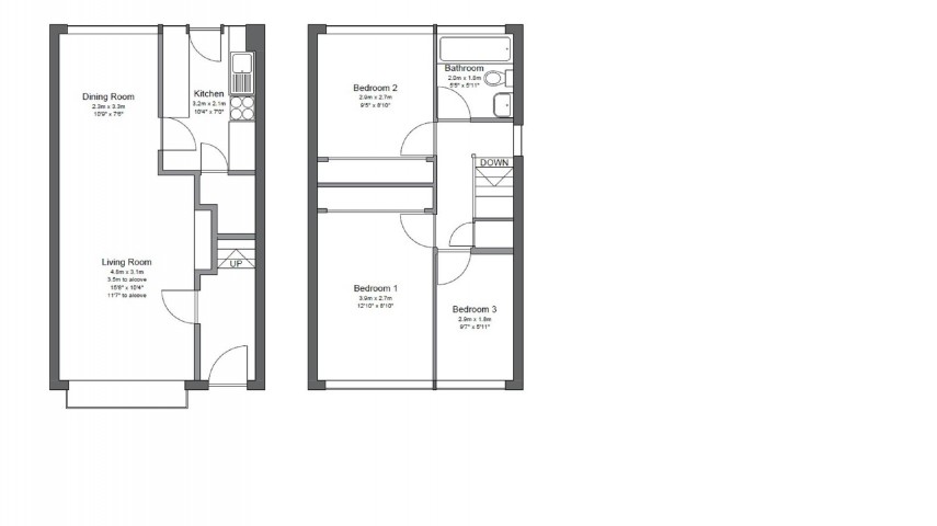 Floorplan for Richmond Court, Cowlersley, Huddersfield