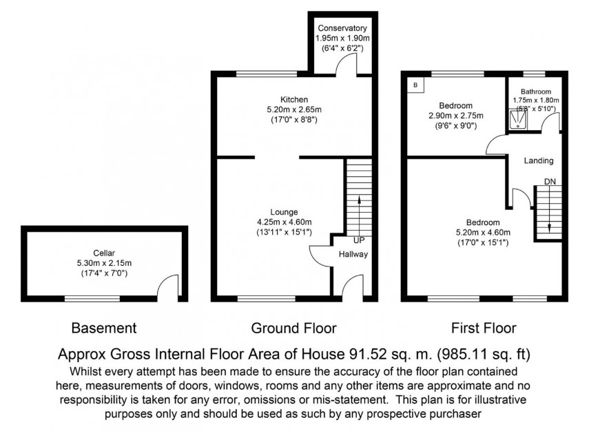 Floorplan for New Street, Milnsbridge, Huddersfield