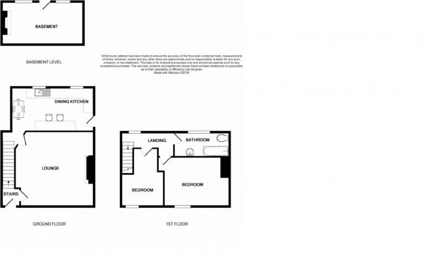 Floorplan for Whiteley Street, Milnsbridge, Huddersfield