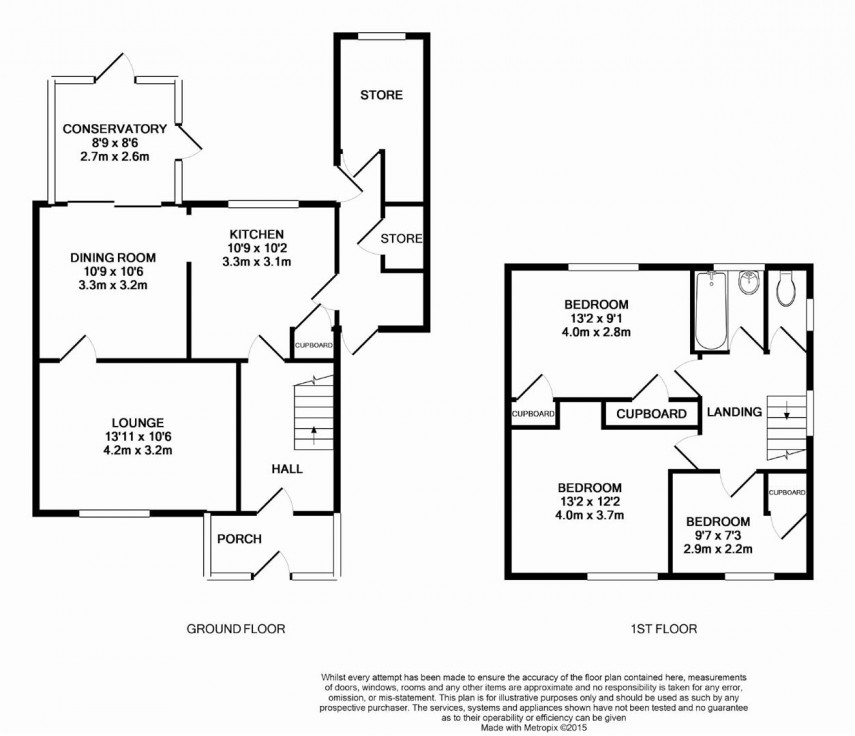 Floorplan for Glastonbury Drive, Milnsbridge/Longwood, Huddersfield