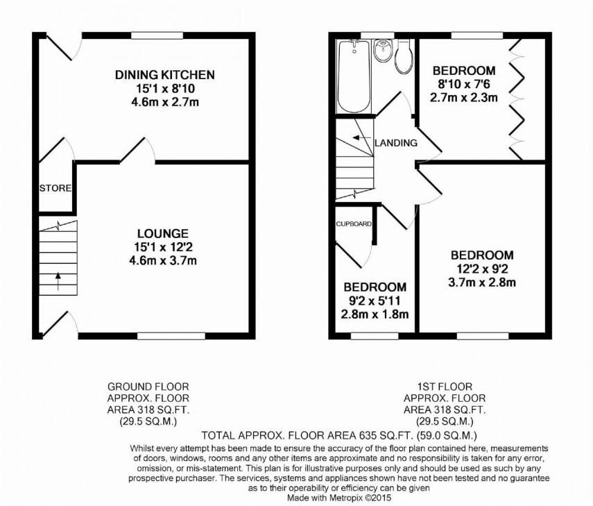 Floorplan for Park Wood Road, Golcar, Huddersfield
