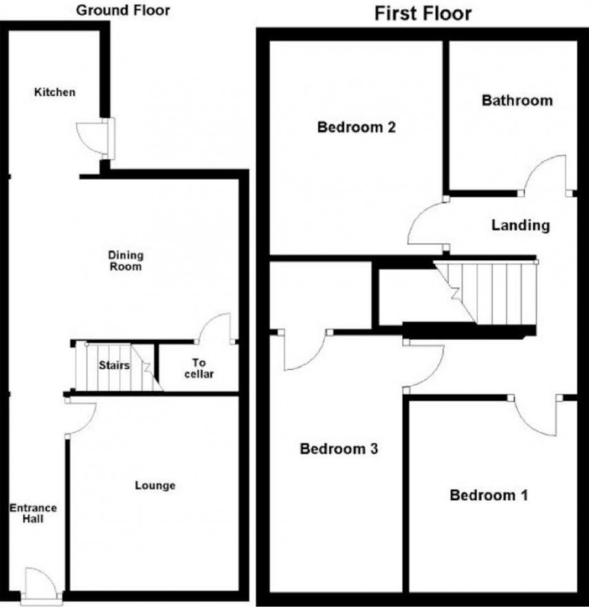 Floorplan for Lipscombe Street, Milnsbridge Huddersfield