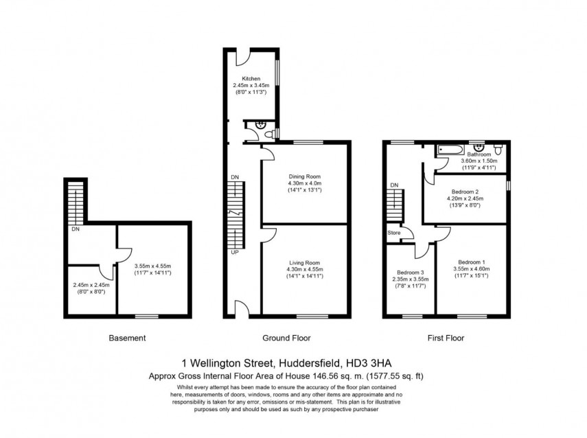 Floorplan for Wellington Street, Huddersfield