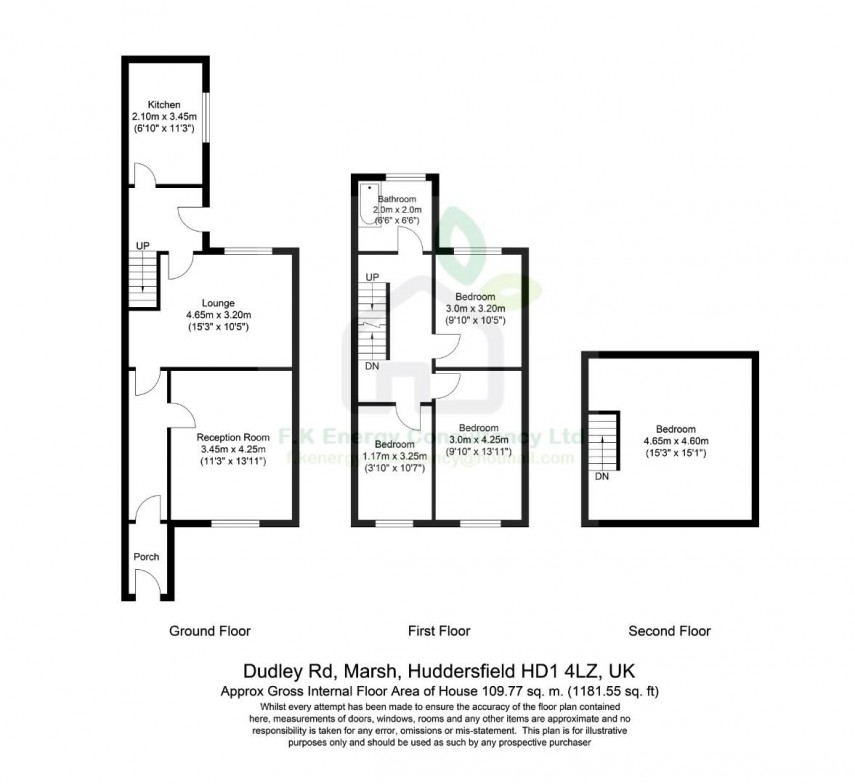 Floorplan for Dudley Road, Marsh, Huddersfield