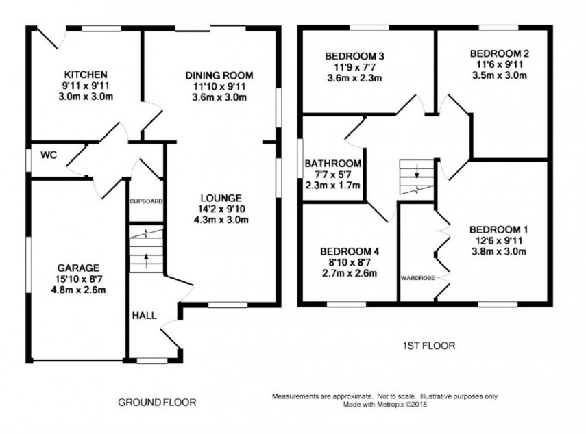 Floorplan for Birks Road, Longwood, Huddersfield