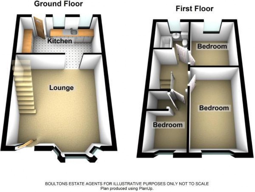 Floorplan for Golcar, Stones Lane, Huddersfield