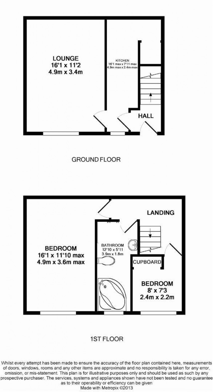 Floorplan for Crosland Hill Road, Huddersfield