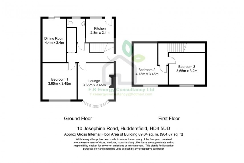 Floorplan for Josephine Road, Huddersfield