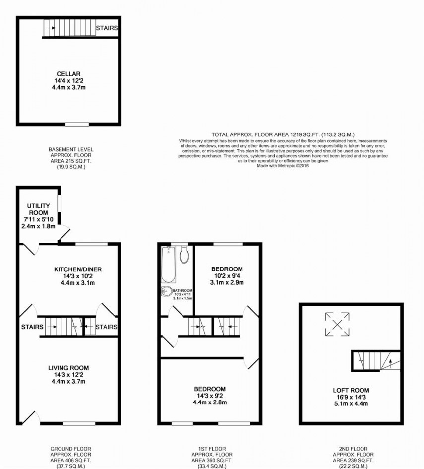 Floorplan for Lipscomb Street, Milnsbridge, Huddersfield