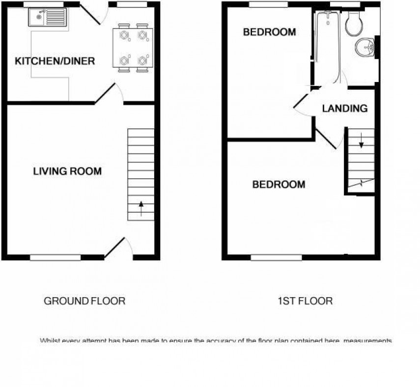 Floorplan for Kinder Avenue, Cowlersley, Huddersfield