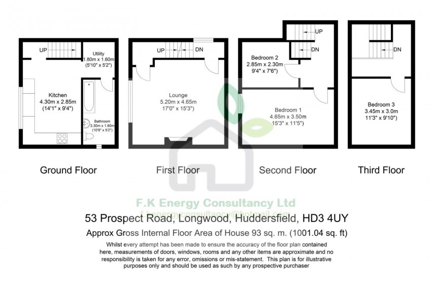 Floorplan for Prospect Road, Longwood, Huddersfield