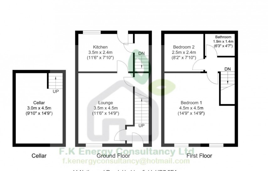 Floorplan for Netherend Road, Slaithwaite, Huddersfield