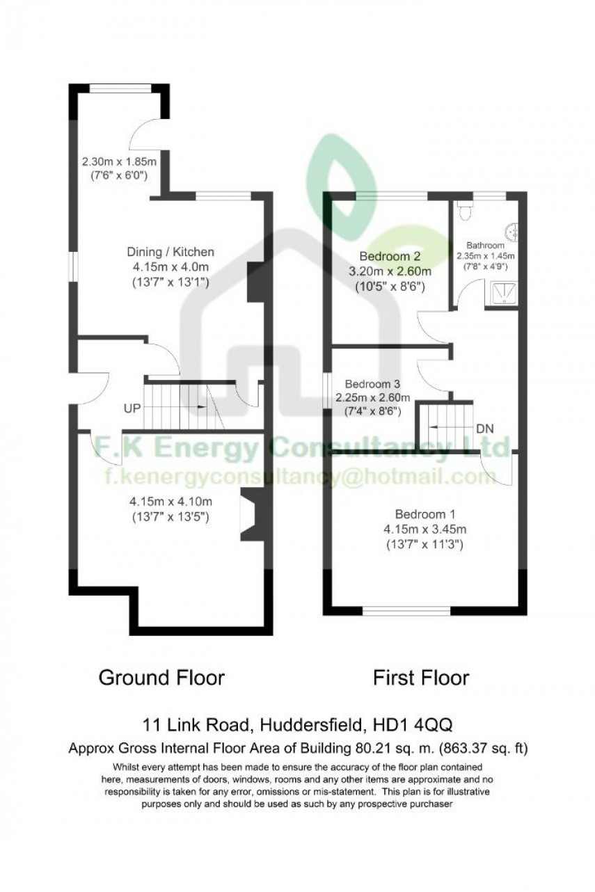 Floorplan for Link Road, Marsh, Huddersfield
