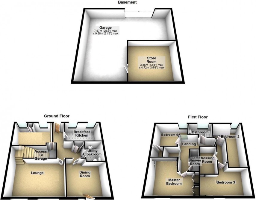 Floorplan for Brooklands Close, Holywell Green, Halifax