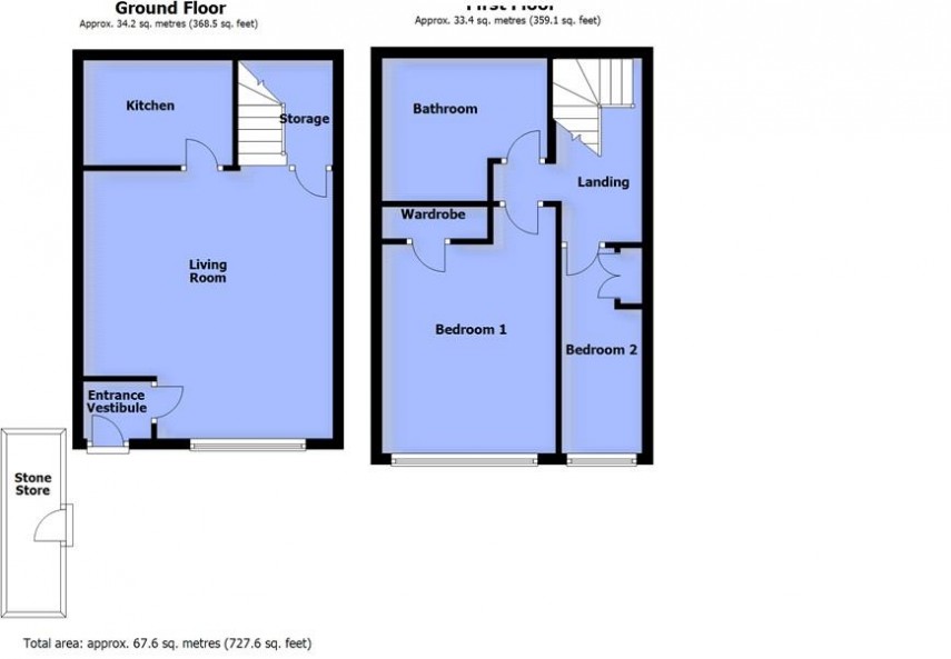 Floorplan for Handel Street, Golcar, Huddersfield