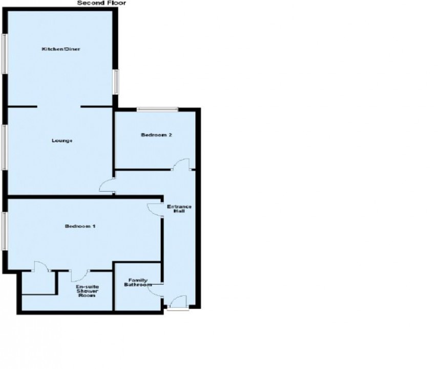 Floorplan for Saville Court, Saville Street, Huddersfield