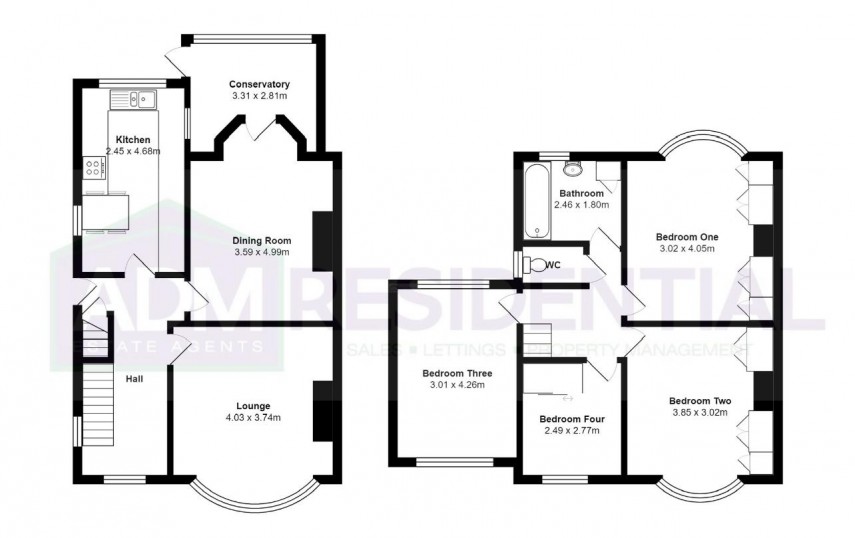 Floorplan for Kennedy Avenue, Huddersfield