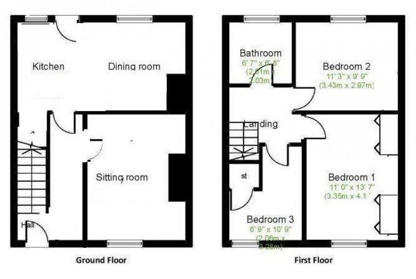 Floorplan for Crescent Road, Netherton, Huddersfield