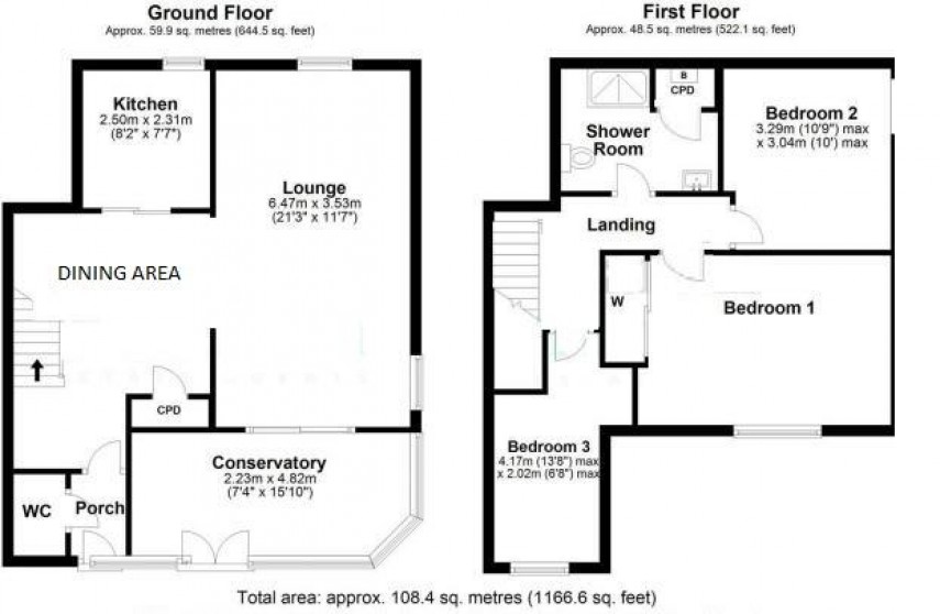 Floorplan for New Hey Road, Huddersfield