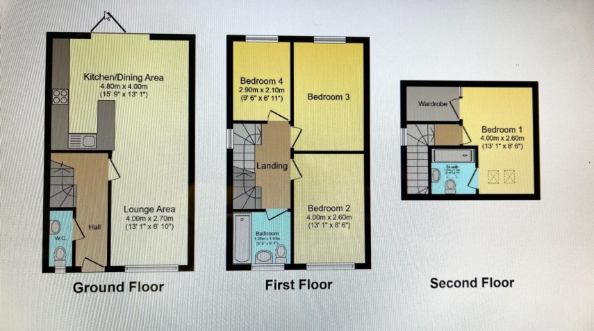 Floorplan for Orchard Street West, Longwood, Huddersfield