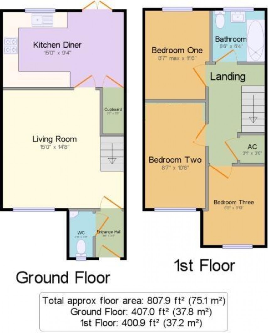 Floorplan for Mulberry Drive, Golcar, Huddersfield