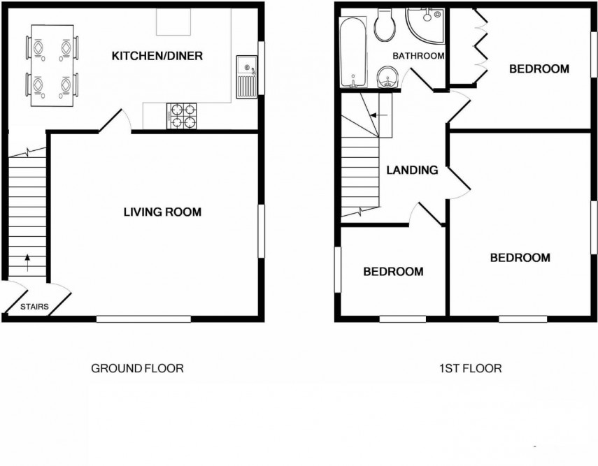 Floorplan for Knowl Bank, Golcar, Huddersfield