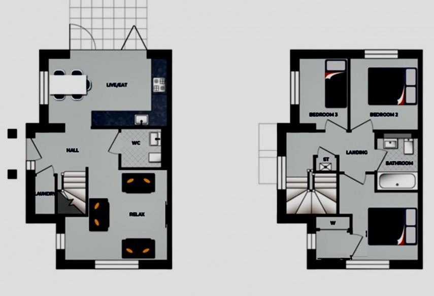 Floorplan for Sandpiper Court, Fitzwilliam Grange, Huddersfield