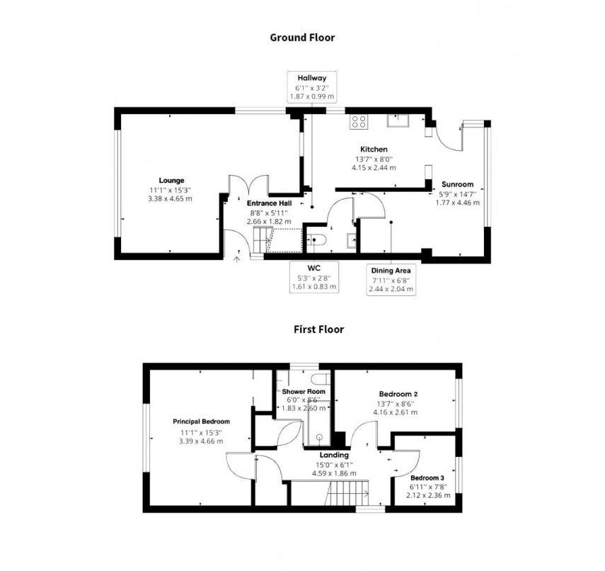 Floorplan for Shannon Drive, Outlane, Huddersfield