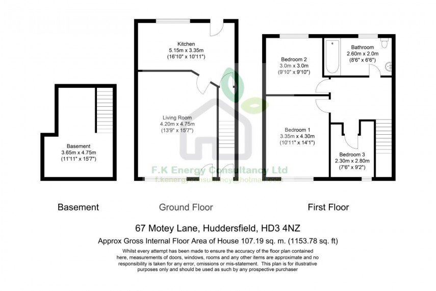 Floorplan for Morley Lane, Huddersfield