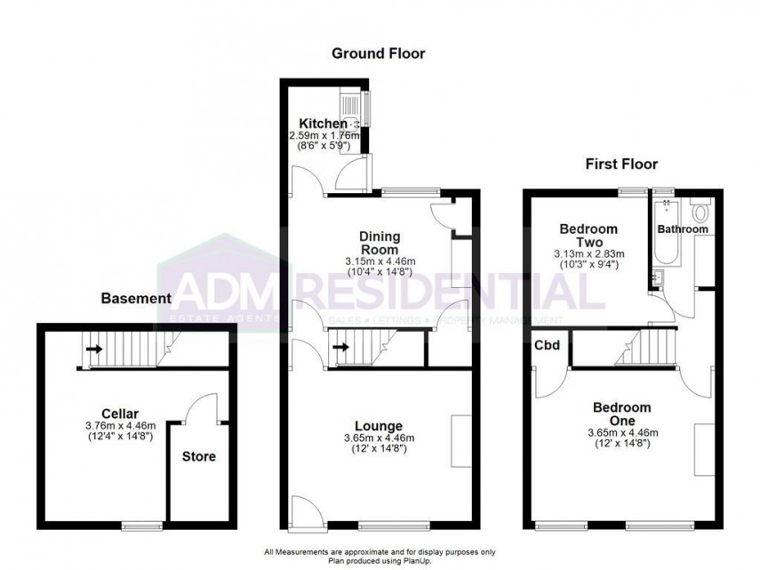 Floorplan for Lipscomb Street, Milnsbridge, Huddersfield