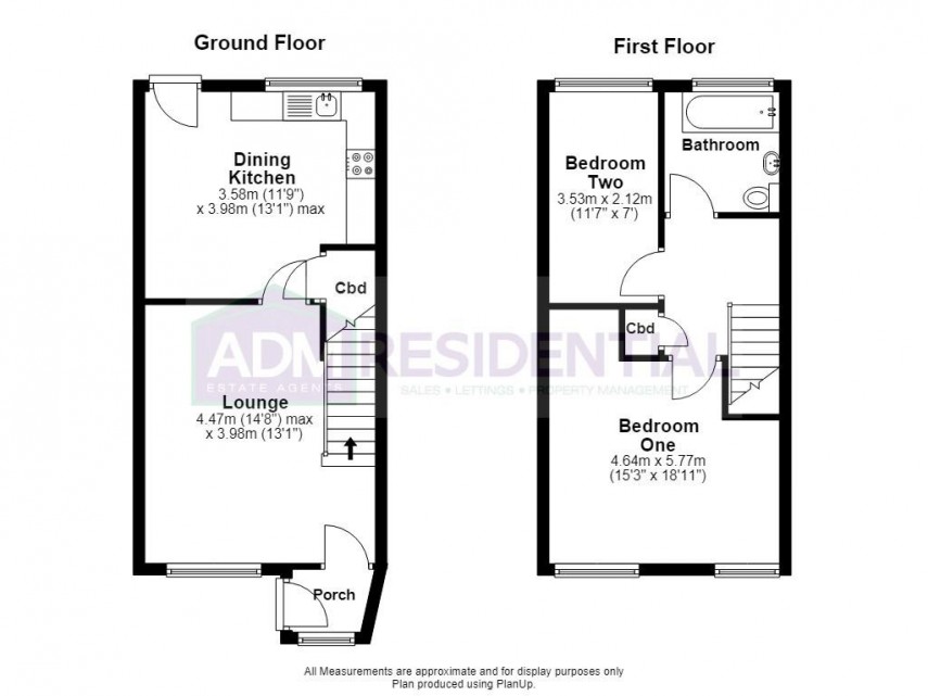 Floorplan for Woodroyd, Golcar, Huddersfield
